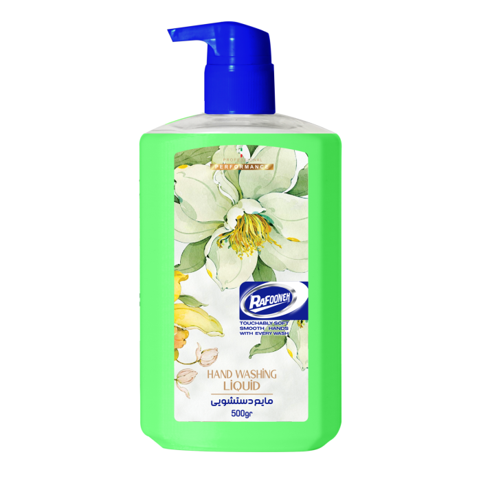 مایع دستشویی پاستیلی سبز ۵۰۰ گرمی کارتنی رافونه